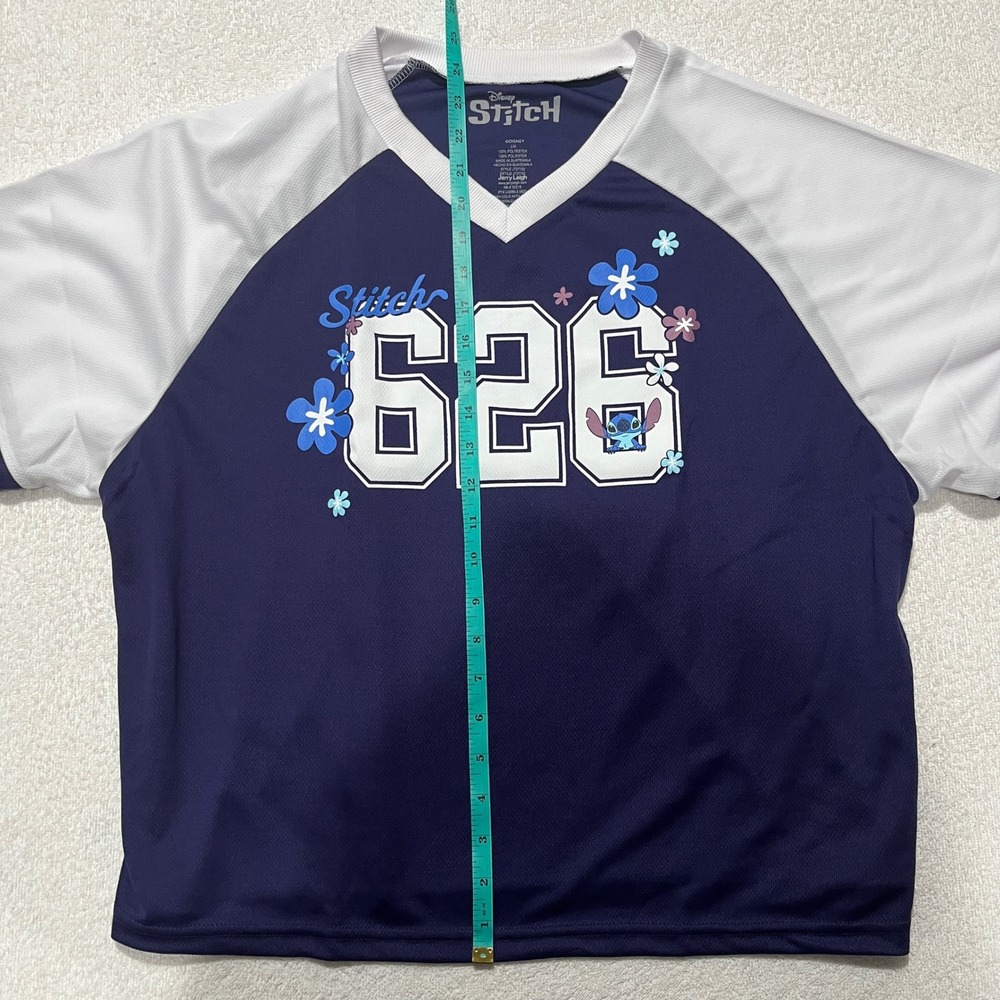 NEW!! Disney Lilo and Stitch Sports Jersey #626 Blue and White - Size: XL - Picture 4 of 6